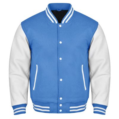 Varsity Jacket Sky Blue White